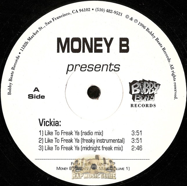 Money B - Like To Freak Ya / Pick A Part / N.A.B.: Record | Rap Music Guide